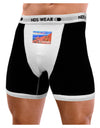 Colorado Mtn Sunset Soaked WaterColor Mens Boxer Brief Underwear-Boxer Briefs-NDS Wear-Black-with-White-Small-NDS WEAR