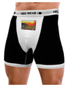 Colorado Sunset Watercolor Mens Boxer Brief Underwear-Boxer Briefs-NDS Wear-Black-with-White-Small-NDS WEAR