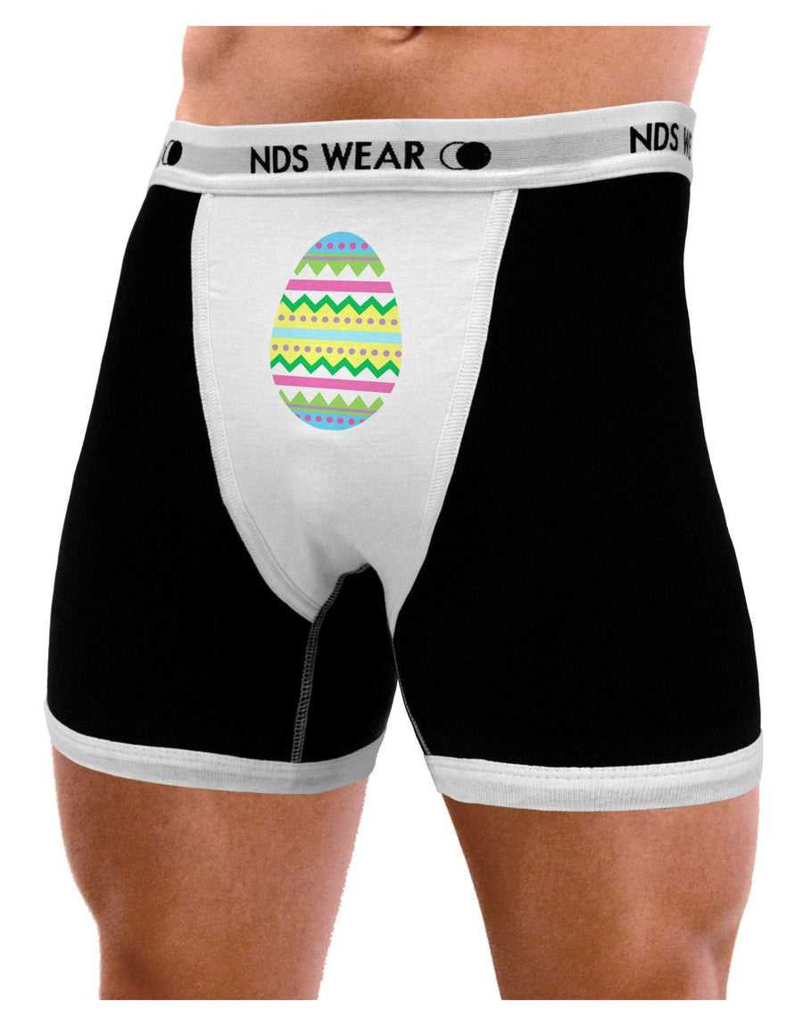 Colorful Easter Egg Mens Boxer Brief Underwear-Boxer Briefs-NDS Wear-Black-with-White-Small-NDS WEAR