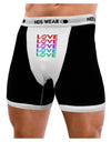 Colorful Love Kisses Mens Boxer Brief Underwear-Boxer Briefs-NDS Wear-Black-with-White-Small-NDS WEAR