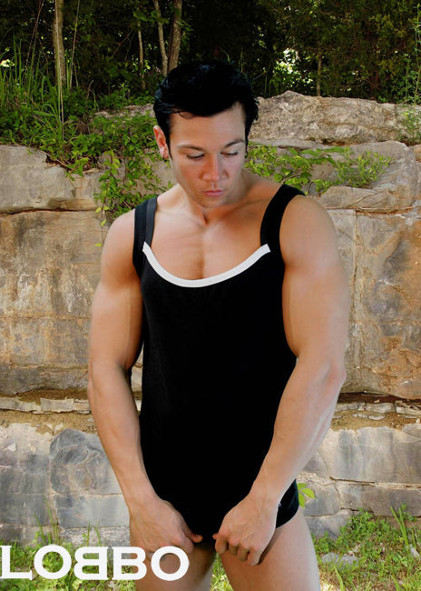 Contrast Square Tank Top By LOBBO-NDS Wear-Lobbo-Small-Black/White-NDS WEAR