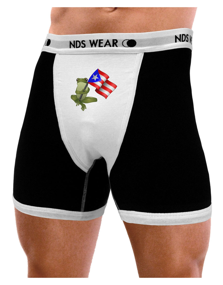 Coqui Holding Flag Mens Boxer Brief Underwear-Boxer Briefs-NDS Wear-Black-with-White-Small-NDS WEAR