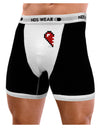 Couples Pixel Heart Design - Left Mens Boxer Brief Underwear by TooLoud-Boxer Briefs-NDS Wear-Black-with-White-Small-NDS WEAR