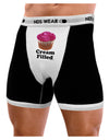 Cream Filled Pink Cupcake Design Mens Boxer Brief Underwear by TooLoud-Boxer Briefs-TooLoud-Black-with-White-Small-NDS WEAR