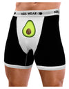 Cute Avocado Design Mens Boxer Brief Underwear-Boxer Briefs-NDS Wear-Black-with-White-Small-NDS WEAR