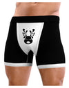 Cute Black Reindeer Face Christmas Mens Boxer Brief Underwear-Boxer Briefs-NDS Wear-Black-with-White-Small-NDS WEAR