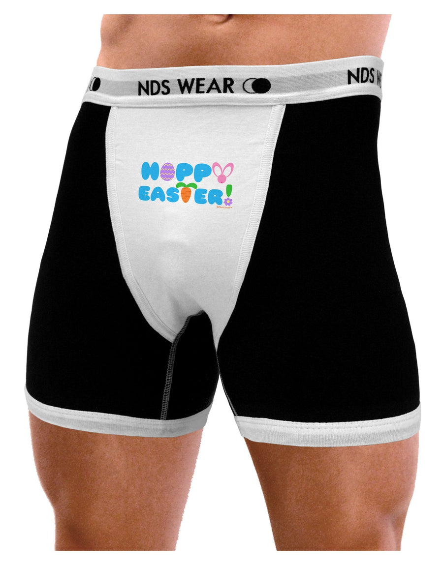 Cute Decorative Hoppy Easter Design Mens Boxer Brief Underwear by TooLoud-Boxer Briefs-NDS Wear-Black-with-White-Small-NDS WEAR