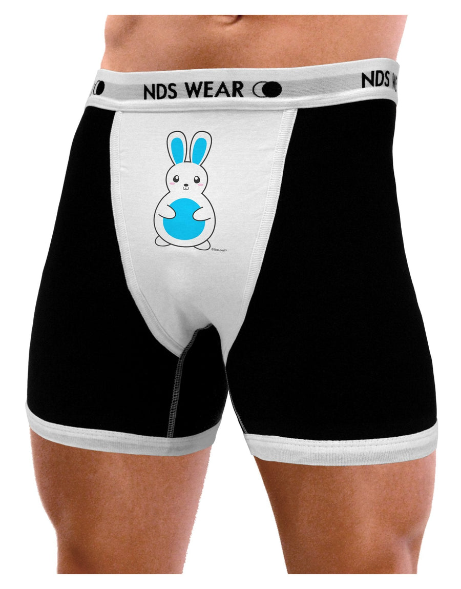 Cute Easter Bunny - Blue Mens Boxer Brief Underwear by TooLoud-Boxer Briefs-NDS Wear-Black-with-White-Small-NDS WEAR