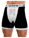 Cute Faux Applique Easter Eggs Mens Boxer Brief Underwear-Boxer Briefs-NDS Wear-Black-with-White-Small-NDS WEAR