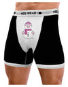 Cute Girl Snowman - Christmas Mens Boxer Brief Underwear by TooLoud-Boxer Briefs-NDS Wear-Black-with-White-Small-NDS WEAR