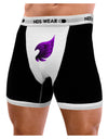 Cute Single Dark Angel Wing Black and Purple Mens Boxer Brief Underwear-Boxer Briefs-NDS Wear-Black-with-White-Small-NDS WEAR