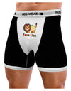 Cute Taco Lion Text Mens Boxer Brief Underwear-Boxer Briefs-NDS Wear-Black-with-White-Small-NDS WEAR