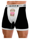 Cute Valentine Sloth Holding Heart Mens Boxer Brief Underwear by TooLoud-Boxer Briefs-NDS Wear-Black-with-White-Small-NDS WEAR