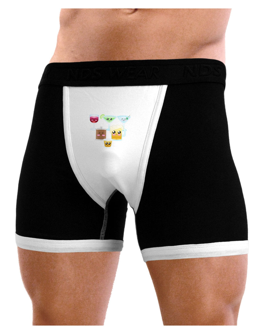 Cutsie Cartel Mens Boxer Brief Underwear-Boxer Briefs-NDS Wear-Black-with-White-Small-NDS WEAR