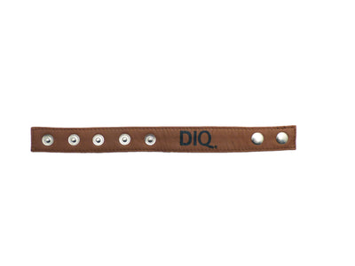 DIQ Leather C-ring with Snaps, Adjustable Leather Bracelet-C-ring-DIQ Wear-Dark Brown with Black-NDS WEAR