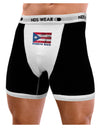 Distressed Puerto Rico Flag Mens Boxer Brief Underwear-Boxer Briefs-NDS Wear-Black-with-White-Small-NDS WEAR