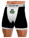 Distressed Traditional Irish Shamrock Mens NDS Wear Boxer Brief Underwear-Boxer Briefs-NDS Wear-Black-with-White-Small-NDS WEAR