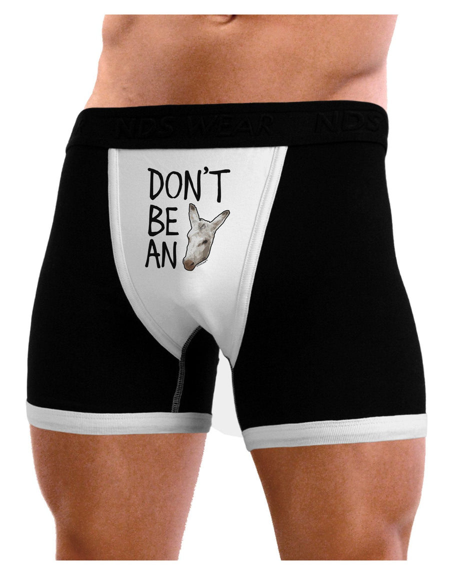 Don't Be An Ass Mens Boxer Brief Underwear-Boxer Briefs-NDS Wear-Black-with-White-Small-NDS WEAR