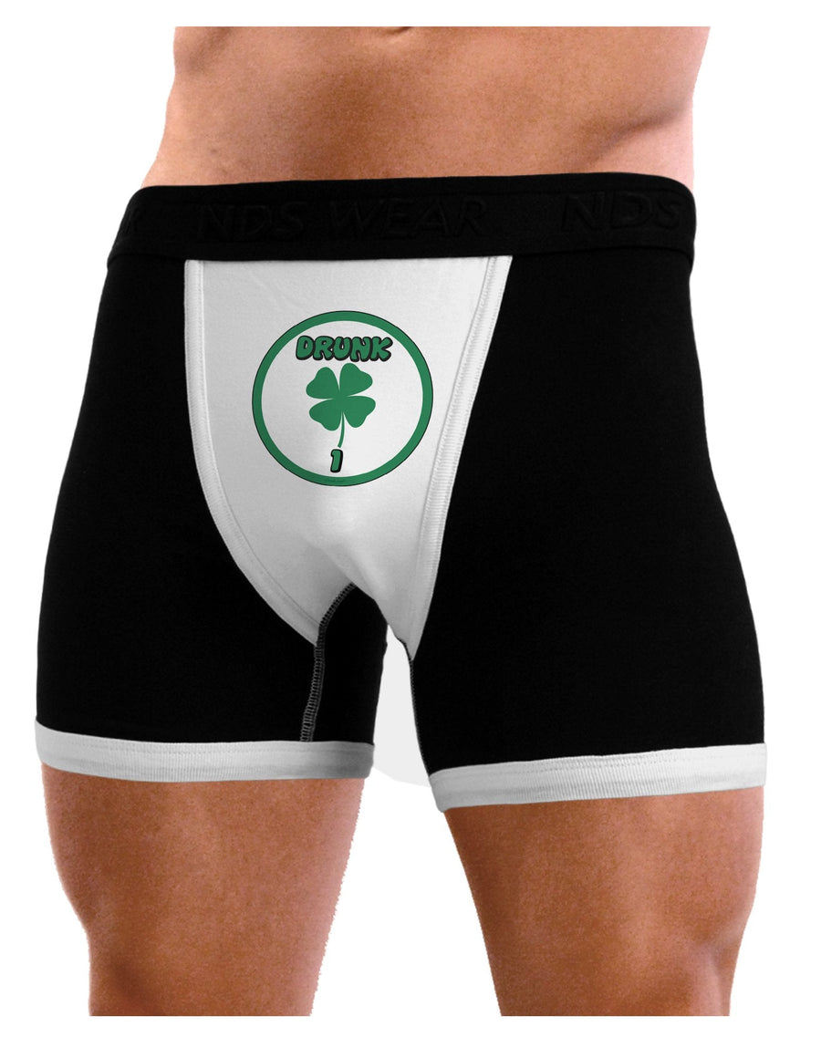 Drunk 1 Funny Mens Boxer Brief Underwear by TooLoud-NDS Wear-Black-with-White-Small-NDS WEAR