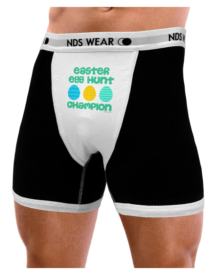 Easter Egg Hunt Champion - Blue and Green Mens Boxer Brief Underwear by TooLoud-Boxer Briefs-NDS Wear-Black-with-White-Small-NDS WEAR