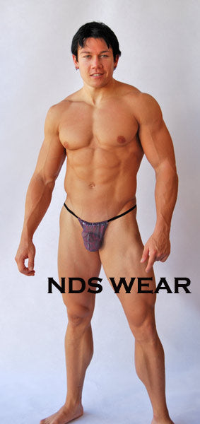 Elegant Purple Sheer Cheetah G-String - By NDS Wear-NDS Wear-NDS WEAR-One-Size-NDS WEAR