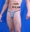 Elegant Sheer Multi-Graphic Posing Strap - By NDS Wear-NDS Wear-NDS WEAR-One-Size-NDS WEAR