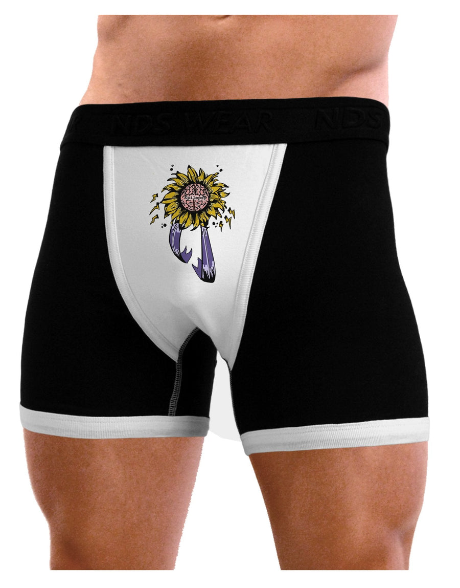 Epilepsy Awareness Mens Boxer Brief Underwear-Mens-BoxerBriefs-NDS Wear-Black-with-White-Small-NDS WEAR