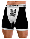 Fiesta Siesta Tequila Repeat Mens Boxer Brief Underwear by TooLoud-Boxer Briefs-NDS Wear-Black-with-White-Small-NDS WEAR