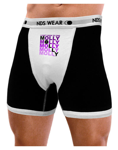 Find Molly Purple Mens Boxer Brief Underwear-Boxer Briefs-NDS Wear-Black-with-White-Small-NDS WEAR