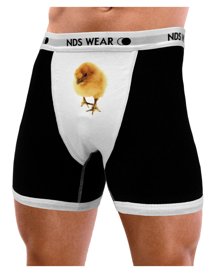 Fluffy Chick Mens Boxer Brief Underwear-Boxer Briefs-NDS Wear-Black-with-White-Small-NDS WEAR