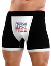 Freedom Is Not Free Mens Boxer Brief Underwear-Boxer Briefs-NDS Wear-Black-with-White-Small-NDS WEAR