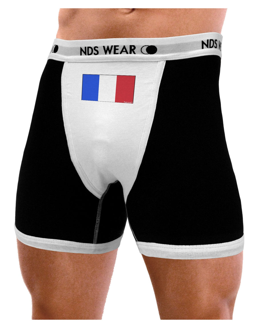 French Flag - France Mens Boxer Brief Underwear by TooLoud-Boxer Briefs-NDS Wear-Black-with-White-Small-NDS WEAR