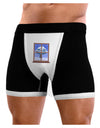 Frosty Window Design Mens Boxer Brief Underwear-Boxer Briefs-NDS Wear-Black-with-White-Small-NDS WEAR