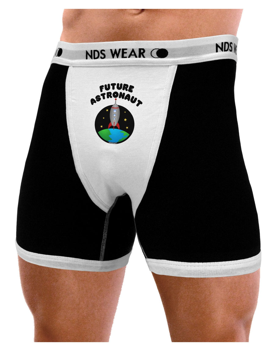 Future Astronaut Color Mens Boxer Brief Underwear-Boxer Briefs-NDS Wear-Black-with-White-Small-NDS WEAR