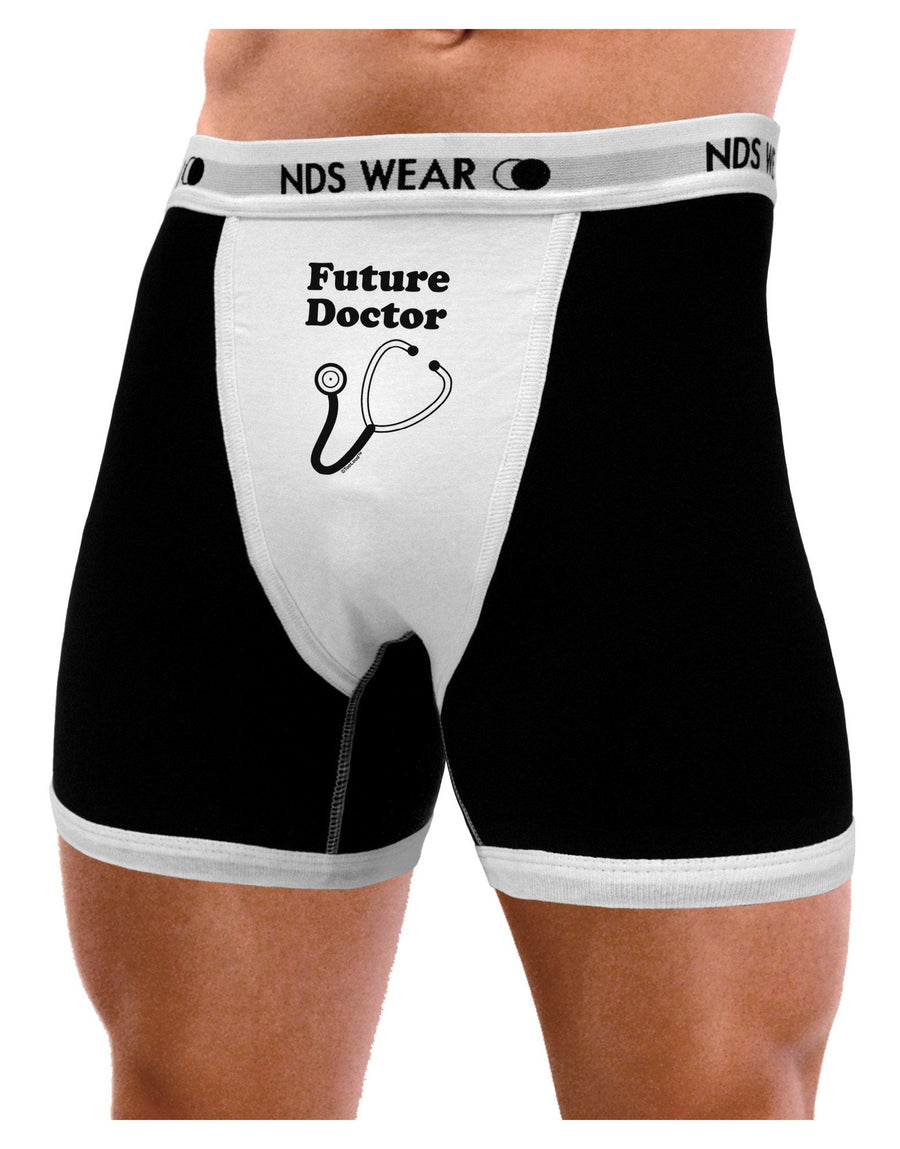 Future Doctor Mens Boxer Brief Underwear-Boxer Briefs-NDS Wear-Black-with-White-Small-NDS WEAR