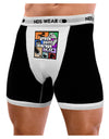 GPA 4 - Grade Point Average Mens Boxer Brief Underwear-Boxer Briefs-NDS Wear-Black-with-White-Small-NDS WEAR