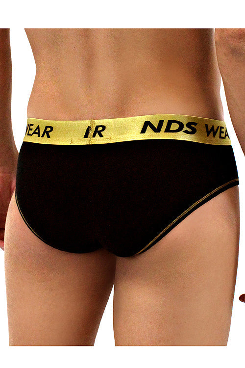 Gold Status Anatomically Correct Brief-Mens Brief-NDS Wear-Small-Black-NDS WEAR
