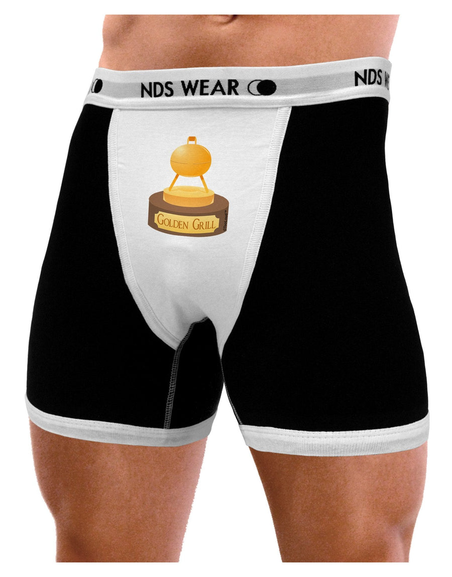 Golden Grill Trophy Mens Boxer Brief Underwear by TooLoud-Boxer Briefs-NDS Wear-Black-with-White-Small-NDS WEAR