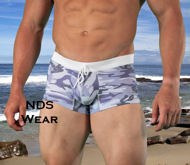 Grey Camo Swim Short-NDS Wear-nds WEAR-Small-NDS WEAR