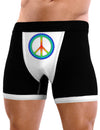 Halftone Peace Mens Boxer Brief Underwear-Boxer Briefs-NDS Wear-Black-with-White-Small-NDS WEAR