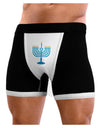 Hanukkah Menorah Mens Boxer Brief Underwear-Boxer Briefs-NDS Wear-Black-with-White-Small-NDS WEAR