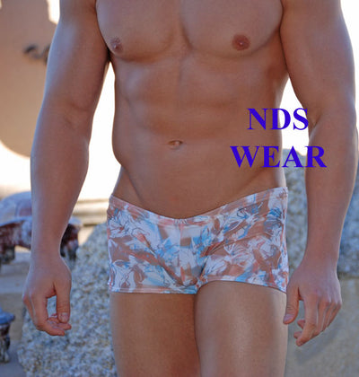 Hibiscus Squarecut Swimsuit for Men - Elevate Your Swimwear Collection-NDS Wear-NDS WEAR-Small-Blue-NDS WEAR