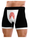 Human Red Skeleton Bones Ribcage Mens Boxer Brief Underwear-Boxer Briefs-NDS Wear-Black-with-White-Small-NDS WEAR