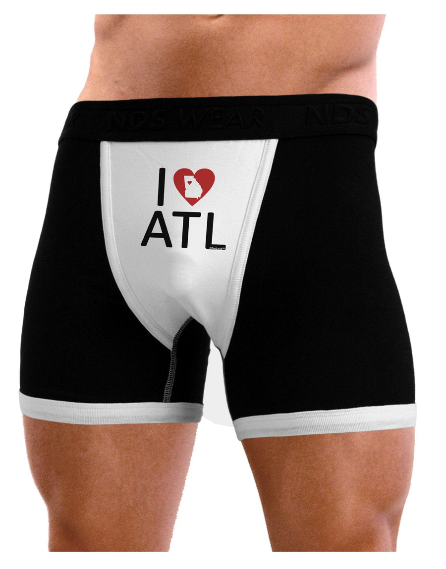 I Heart Atlanta Mens Boxer Brief Underwear-Boxer Briefs-NDS Wear-Black-with-White-Small-NDS WEAR