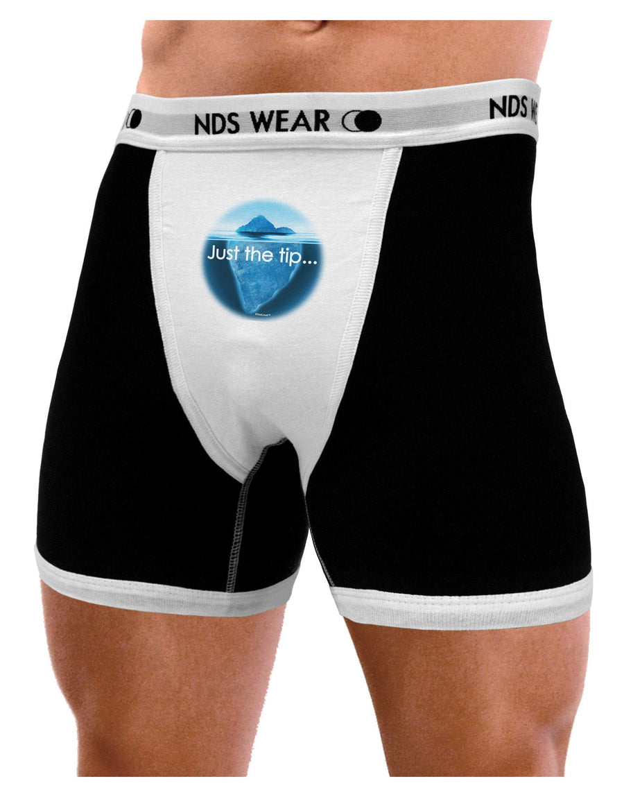 Iceberg Just the Tip Mens Boxer Brief Underwear-Boxer Briefs-NDS Wear-Black-with-White-Small-NDS WEAR