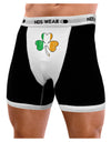 Irish Flag - Shamrock Distressed Mens Boxer Brief Underwear by TooLoud-Boxer Briefs-NDS Wear-Black-with-White-Small-NDS WEAR