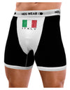 Italian Flag - Italy Text Distressed Mens Boxer Brief Underwear by TooLoud-Boxer Briefs-NDS Wear-Black-with-White-Small-NDS WEAR