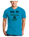 Kiss Me Under the Mistletoe Christmas Adult V-Neck T-shirt-Mens V-Neck-TooLoud-Turquoise-Small-NDS WEAR