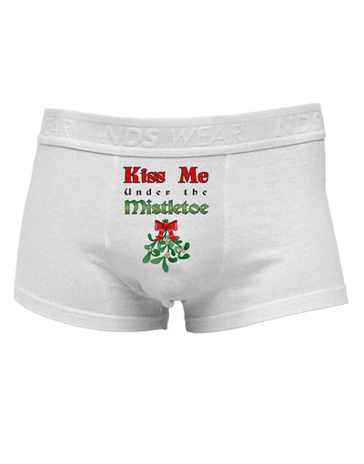 Kiss Me Under the Mistletoe Christmas Mens Cotton Trunk Underwear-TooLoud-White-Small-NDS WEAR