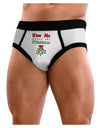 Kiss Me Under the Mistletoe Christmas Mens NDS Wear Briefs Underwear-Mens Briefs-NDS Wear-White-Small-NDS WEAR